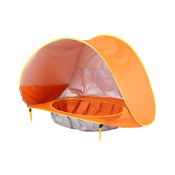 Tenda de Praia com Proteção UV e Mini Piscina para Bebê