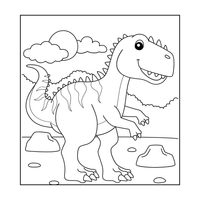 Livro Infantil Para Colorir Dinossauros - Envio Digital Imprima e Use!