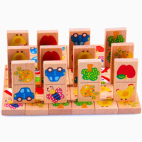 Dominó Educativo de Madeira 28 Peças