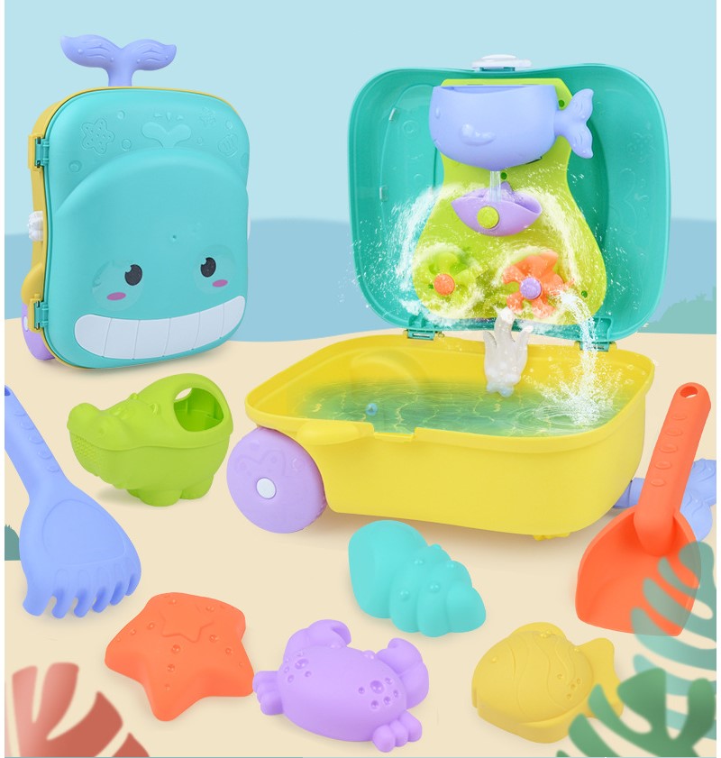 Brinquedo de Praia Infantil com Mala de Rodinhas