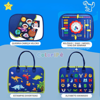 Maleta Montessori sensorial com atividades motoras e educativas para bebês e criançaas 01 ano Loja ColoriPé