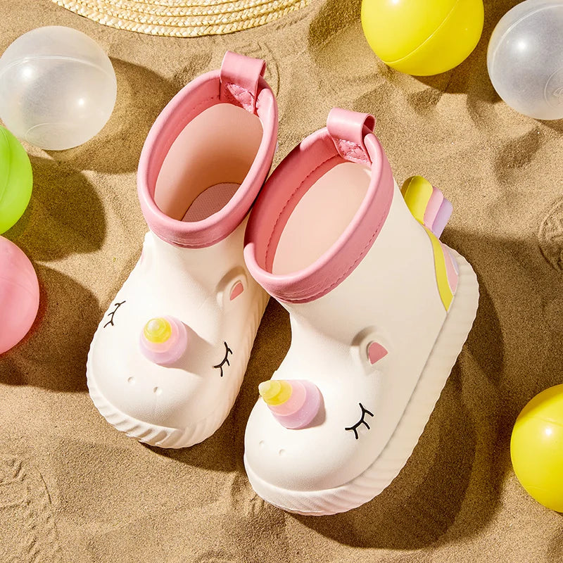 galocha infantil unicornio bota infantil meninas