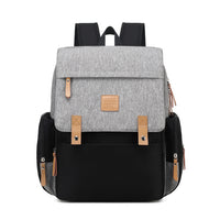 Mochila Bolsa Maternidade Cinza/Preta