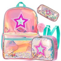 Mochila Infantil com Lancheira e Estojo - Super Star