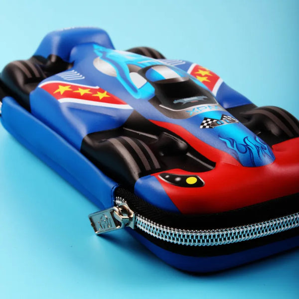 Estojo Escolar Infantil Carros de Corrida Hot Wheels 3D