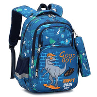 Mochila Infantil com Lancheira e Estojo Dinossauro