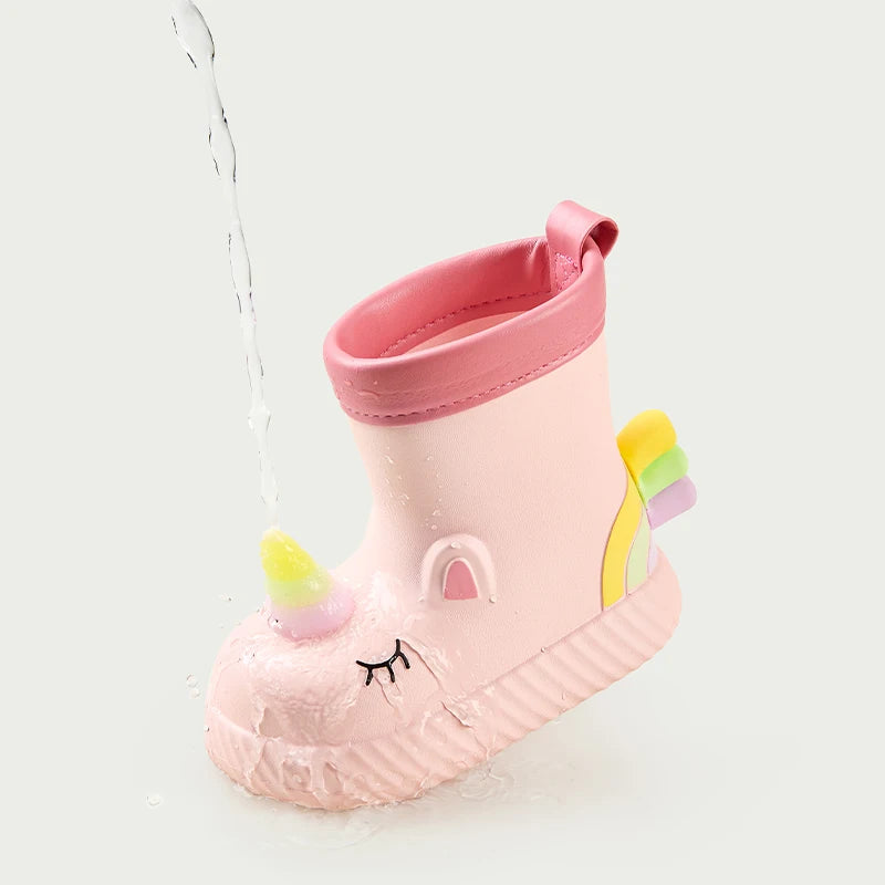 galocha infantil unicornio bota infantil meninas