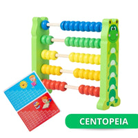 Abáco Divertido Montessori Brinquedo Educativo de Madeira