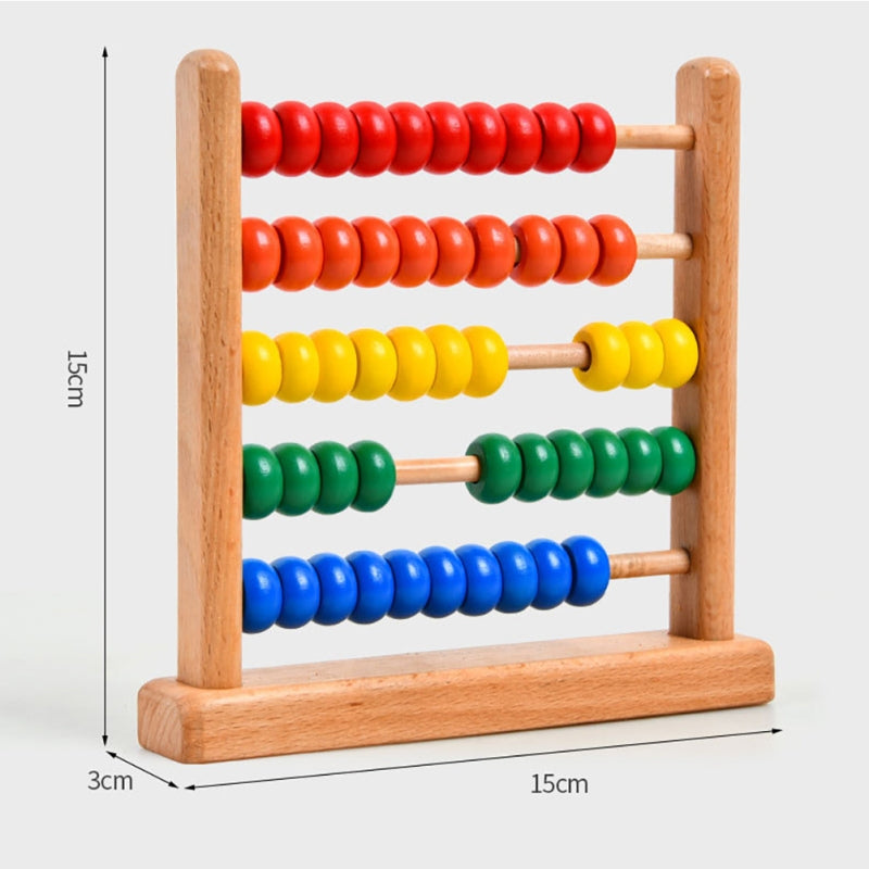 Ábaco Montessori Brinquedo Educativo de Madeira | Aprenda Brincando