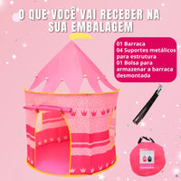 Barraca Infantil Dobrável e Desmontável Castelo Das Princesas e Príncipes