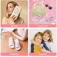 presente para menina 6 anos decorador de cabelos kit infantil maquiagem decorador enfeite de cabelo