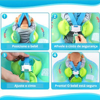 Boia de Piscina para Bebê com Cobertura Proteção UV