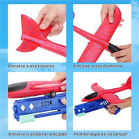 Brinquedo Avião Jato com Lançador Planador
