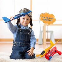 Brinquedo Avião Jato com Lançador Planador