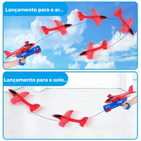 Brinquedo Avião Jato com Lançador Planador