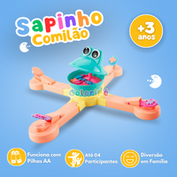 brinquedo educativo sapinho comilao coloripe