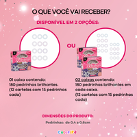Refil Para Kit Decorador de Cabelos e Acessórios | 360 ou 180 Apliques