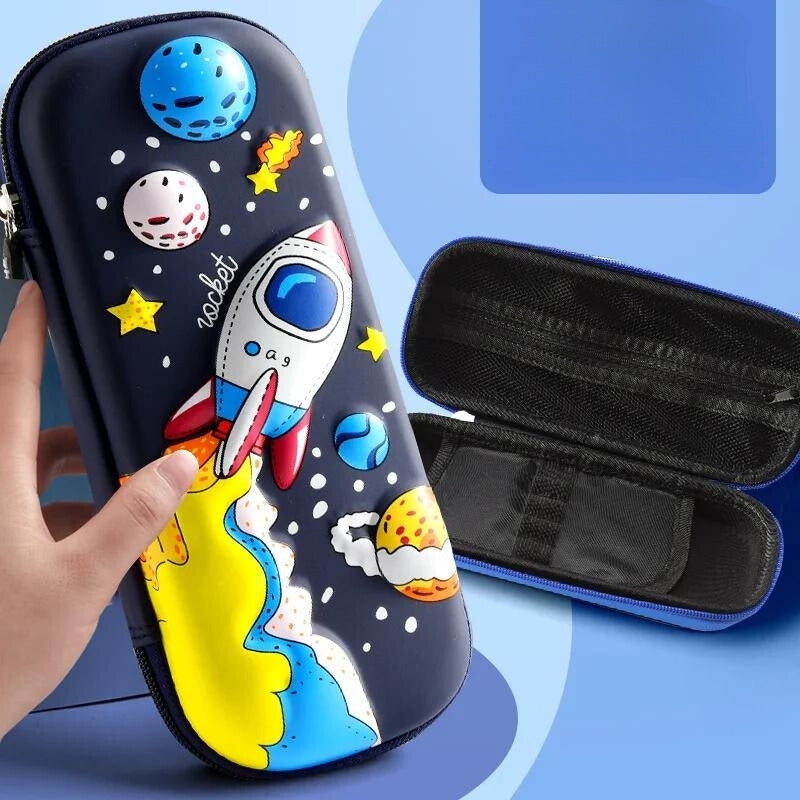 Estojo Escolar Infantil Espacial 3D