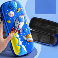 Estojo Escolar Infantil Espacial 3D