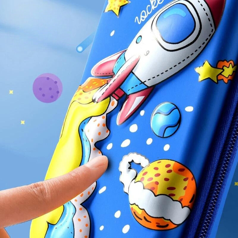 Estojo Escolar Infantil Espacial 3D