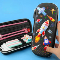 Estojo Escolar Infantil Espacial 3D