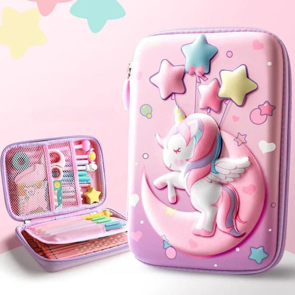 Estojo Infantil Unicórnio 3D