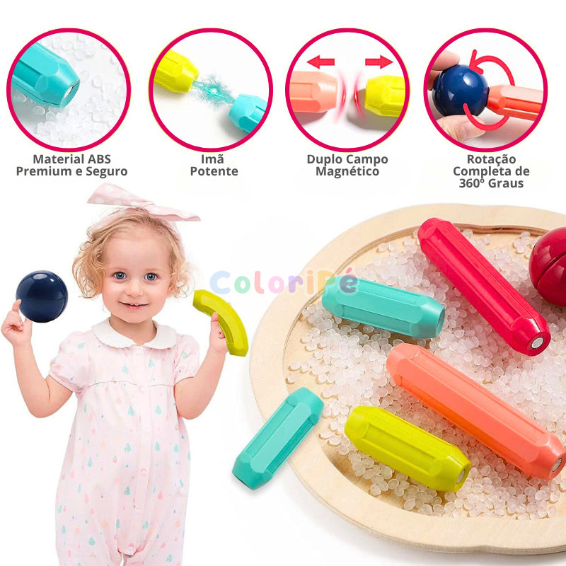 características do brinquedo blocos magneticos de montar brinquedo educativo 