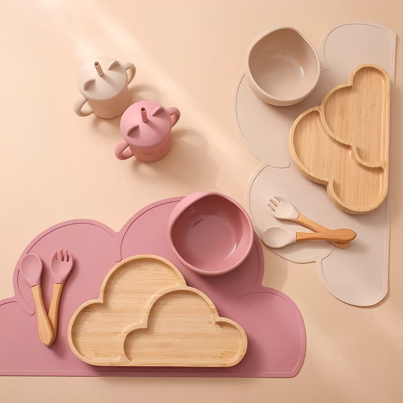 Conjunto Alimentação do Bebê Nuvem