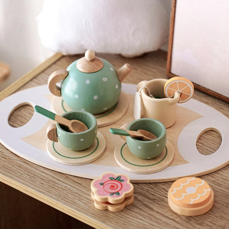 Chá da Tarde Montessori Brinquedo Infantil em Madeira