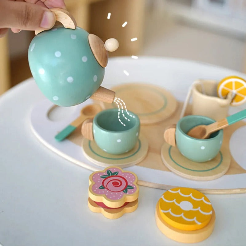 Chá da Tarde Montessori Brinquedo Infantil em Madeira