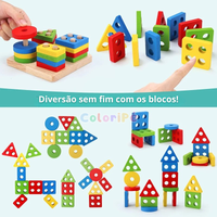 Brinquedo Educativo Montessorri Brinqueo de Madeira Bebês e Crianças 6 meses a 2 anos