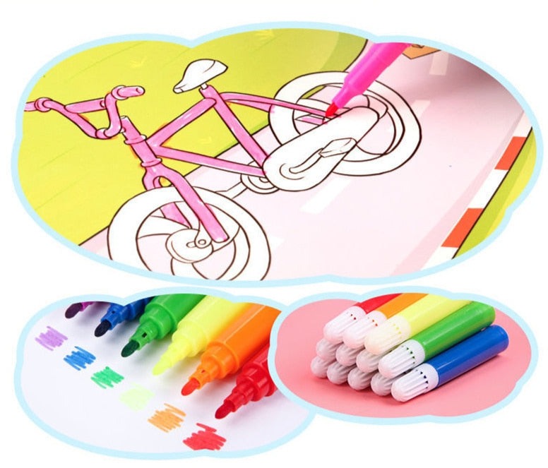Estojo de Pintura para Desenhos Completo com Lápis de Cor