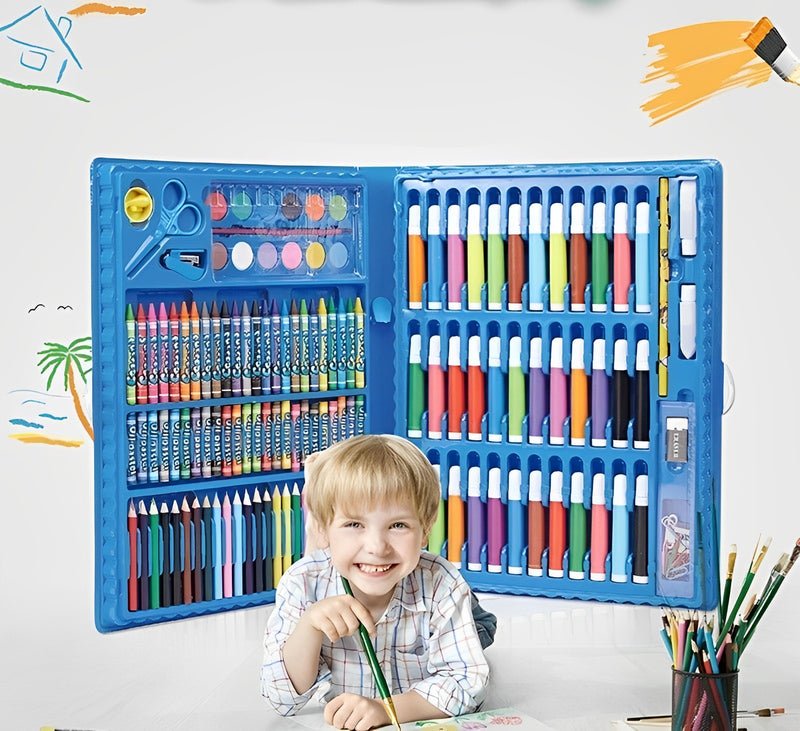 Estojo de Pintura para Desenhos Completo com Lápis de Cor
