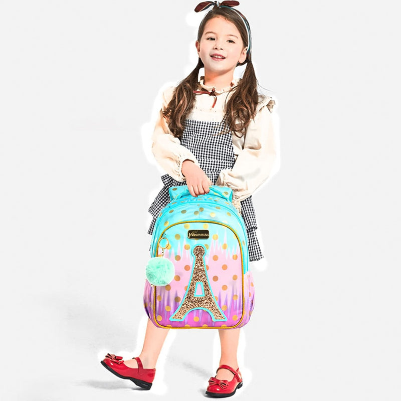Mochila Infantil com Lancheira e Estojo - Love Paris