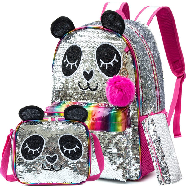 Mochila Infantil com Lancheira e Estojo - Pandinha