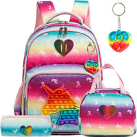 Mochila Escolar Infantil Pop It Unicórnio