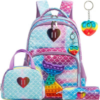 Mochila Escolar Infantil Pop It Sereia