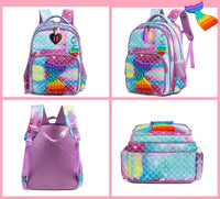 Mochila Escolar Infantil Pop It Sereia