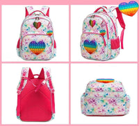 Mochila Escolar Infantil Pop It Coração