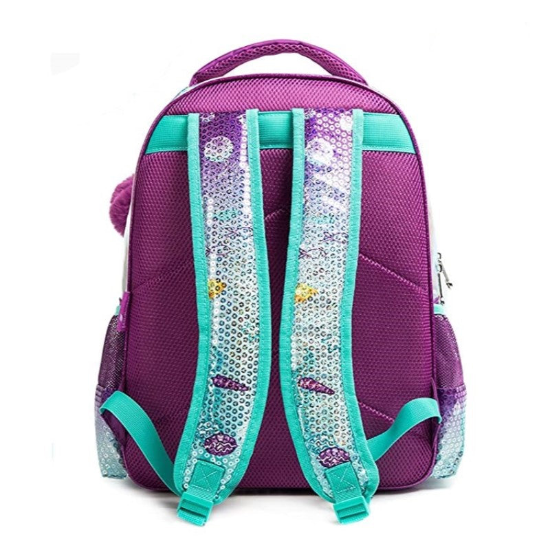 Mochila Infantil com Lancheira e Estojo - Sereia Verde