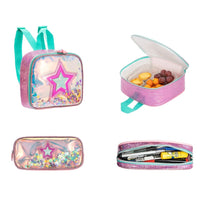 Mochila Infantil com Lancheira e Estojo - Super Star