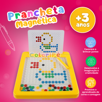 lousa prancheta magnética brinquedo educativo coloripé