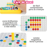 lousa prancheta magnética brinquedo educativo coloripé