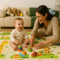 Tapete dobrável  e antiderrapante para bebês tunny time Loja ColoriPé