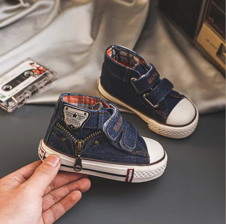 Tênis Infantil Jeans Cano Alto