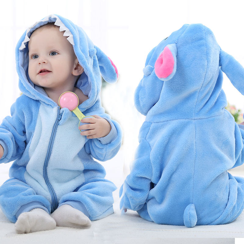 Macacão Inverno Bebê com Capuz Divertido Bichinhos